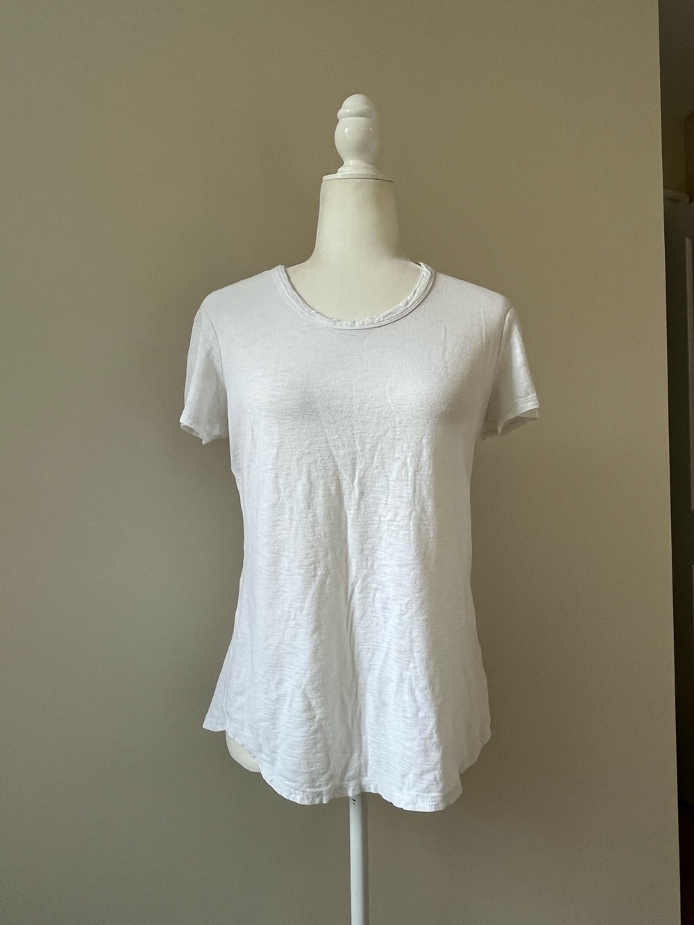 James Perse White Crew Neck Short Sleeve Tee